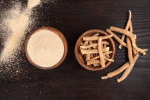 ashwagandha branches and powder