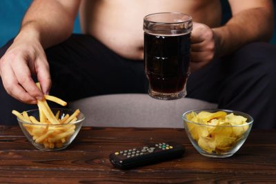 couch potato and junk food