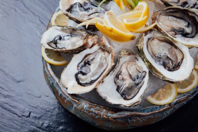 oysters in a platter